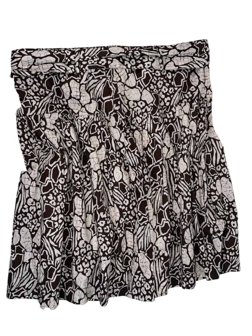 Westbound Womens Size 14 Brown Abstract Print Skirt Knee Length Casual Career